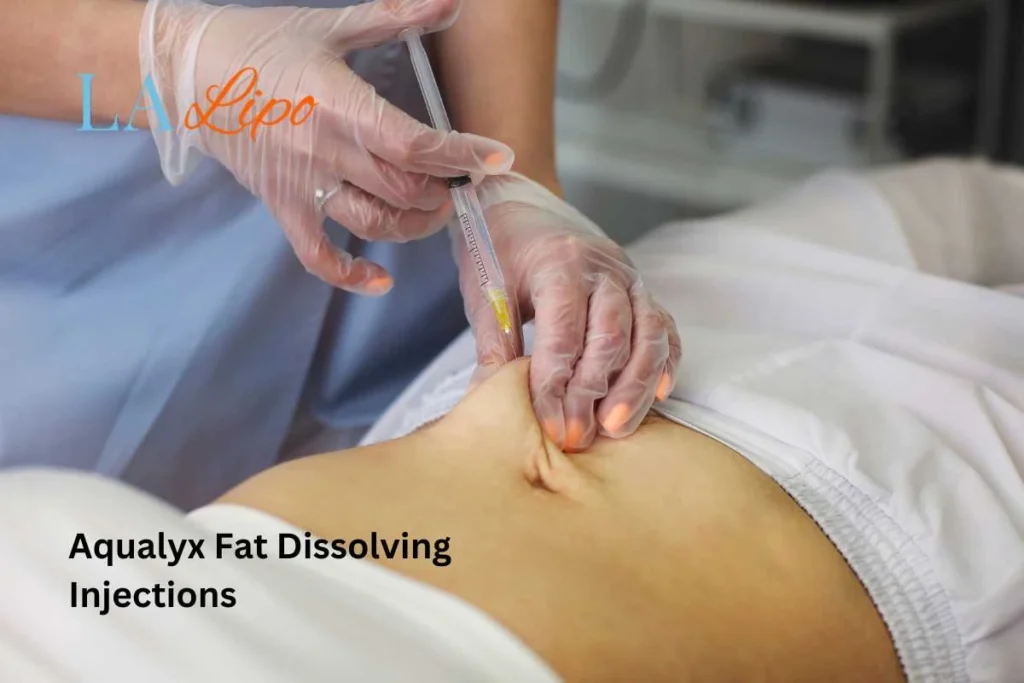 woman having fat dissolving injections Somerset in the stomach