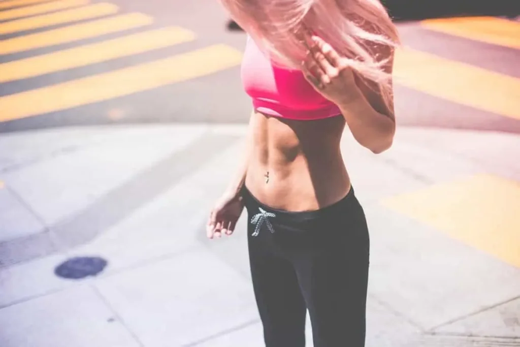 Woman with toned stomach after LA-EMS Body Sculpting Treatment Somerset