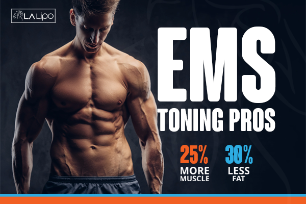 Image of man with sculpted stomach showing the fat loss and muscle gain of LA-EMS Body Sculpting Treatment Somerset